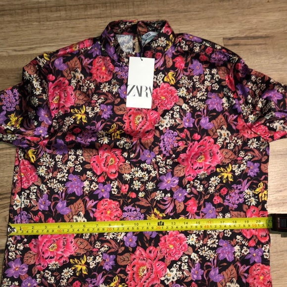 NEW!!! HP 🥳🥳🥳Zara Floral Print High Collar Top - Picture 12 of 14